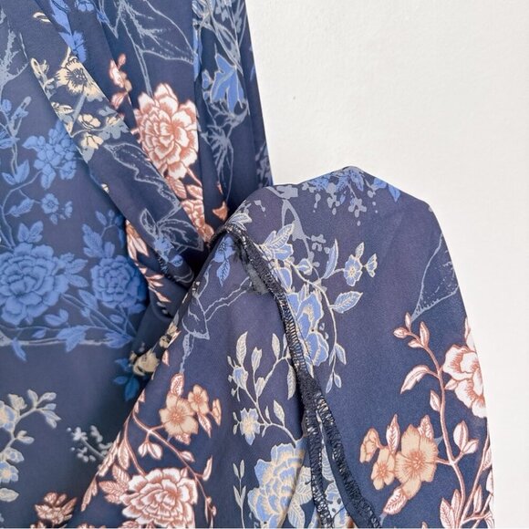 Tahari Womens S/M Open Floral Drape Kimono - Picture 10 of 13